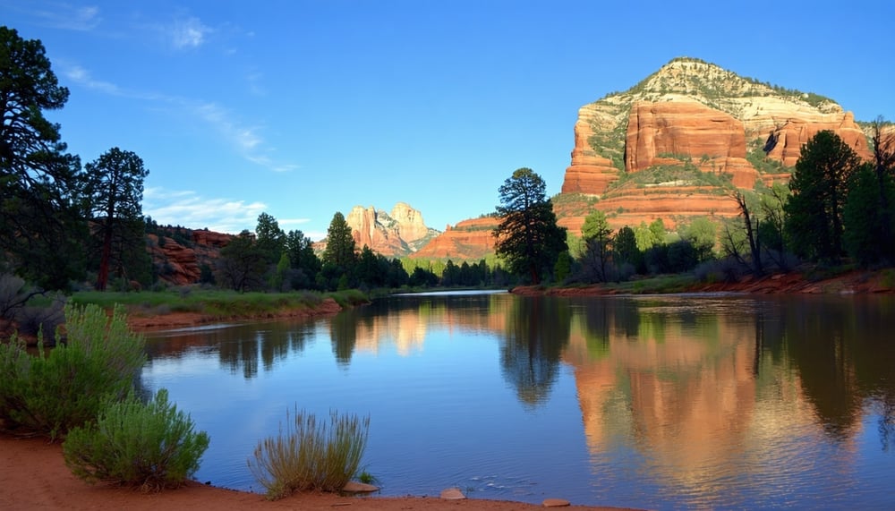 A serene landscape of Sedona, Arizona, symbolizing healing and transformation.